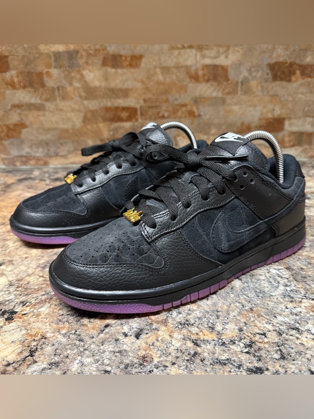 Nike By You Dunk Low Men’s Size 8 Black Suede Purple